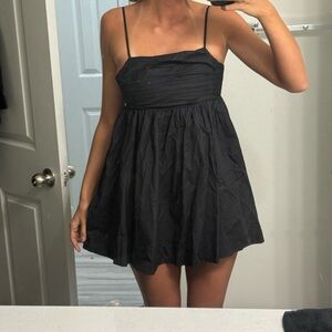 Black babydoll mini dress